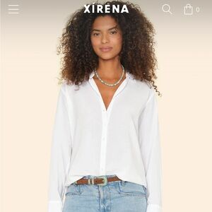 Xirena White Button Down Blouse